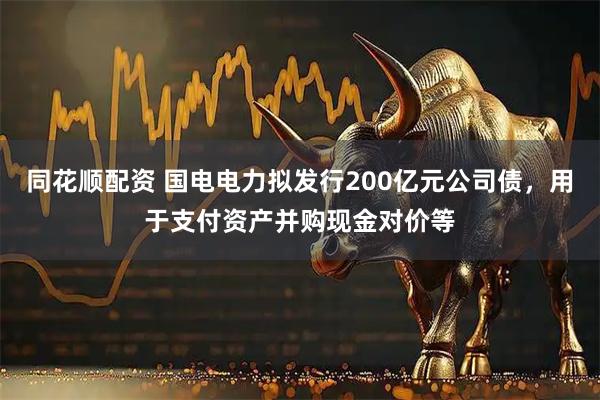 同花顺配资 国电电力拟发行200亿元公司债，用于支付资产并购现金对价等