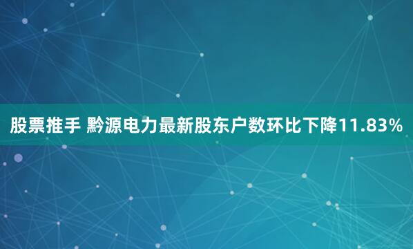 股票推手 黔源电力最新股东户数环比下降11.83%