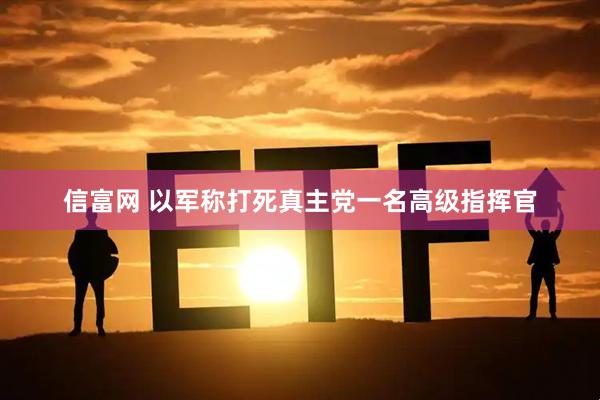 信富网 以军称打死真主党一名高级指挥官
